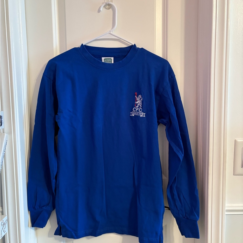 Chelsea FC Retro Blue Long Sleeve Shirt
